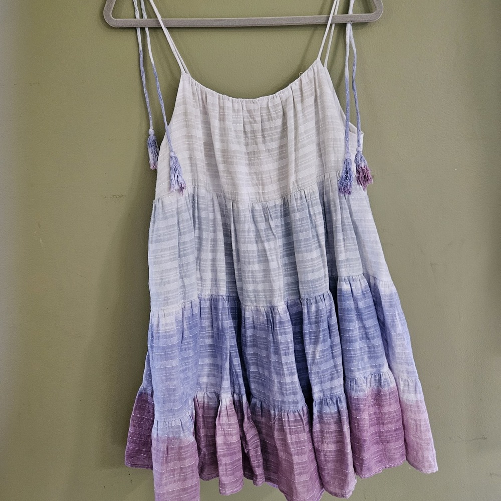 Storia Anthropologie Tiered Floral Twirl Dress Small Tassels Easter Cottagecore‎